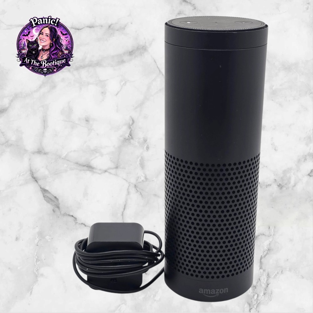 Amazon Echo 1st Gen Smart Speaker Black Alexa Voice Control SK705DI Tested Retro